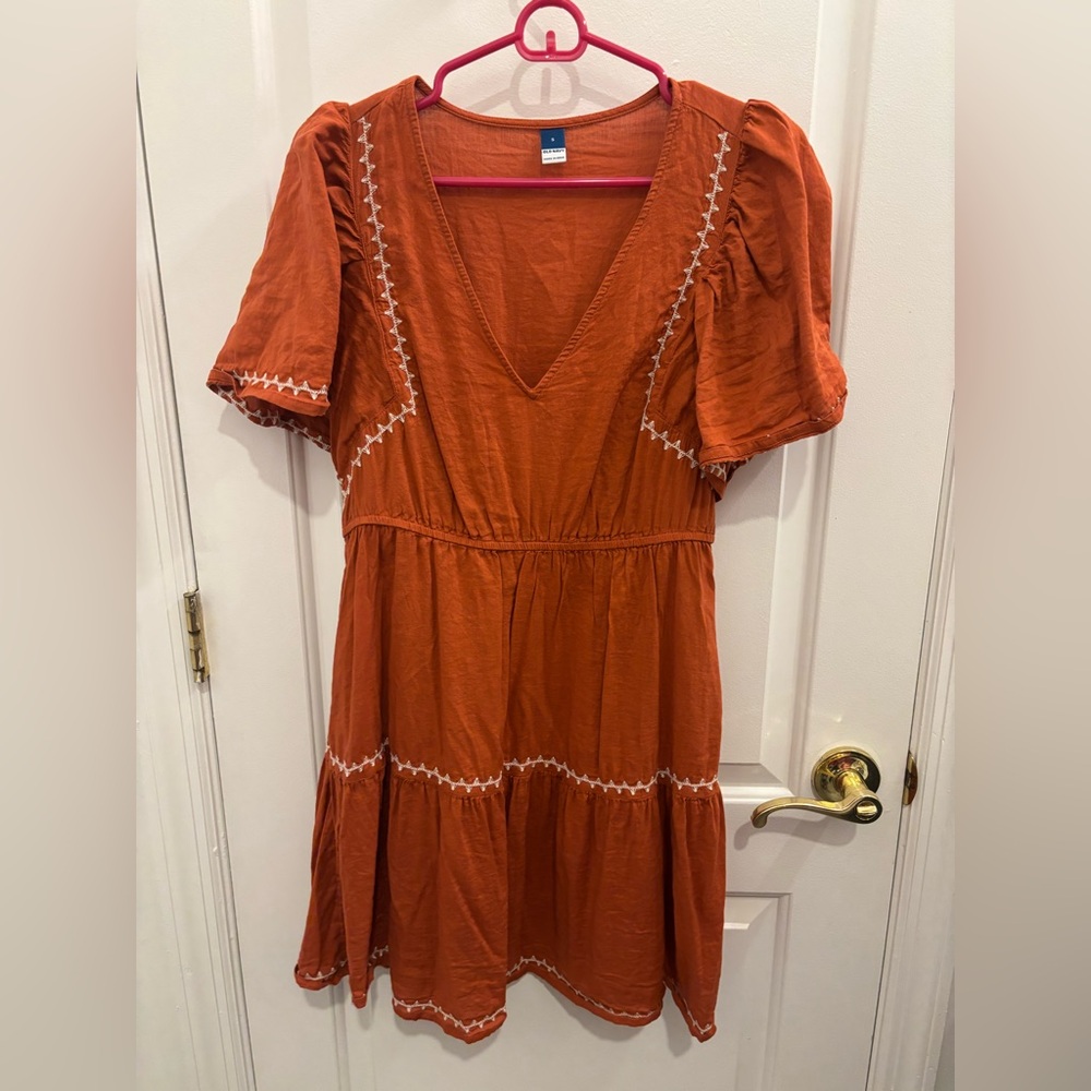 Old Navy Terracotta V-Neck Dress